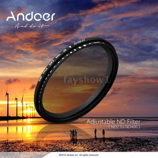 [Caliente] filtro Variable Andoer 67mm ND Fader Neutral densidad ajustable ND2 a ND400 para cámara DSLR Canon Nikon
