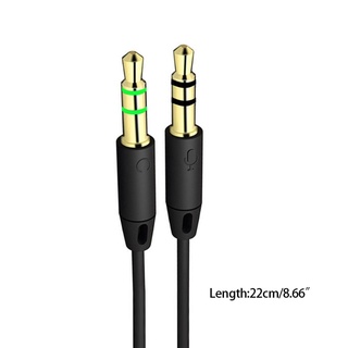 Headphone Splitter Plug Audio Cables Splitter Microphone Swivel Connector Aux Splitter Cable for Computer (4)
