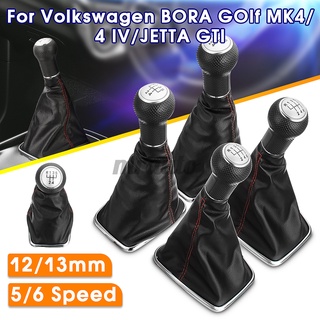 12/23mm 5/6 Speed Gear Knob Shift With Gaiter Boot Cover For Volkswagen BORA GOlf MK4