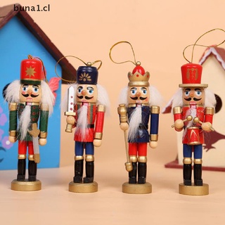 4 unids/caja de 12 cm de madera de cascanueces soldado feliz árbol de navidad colgantes decoración [cl]