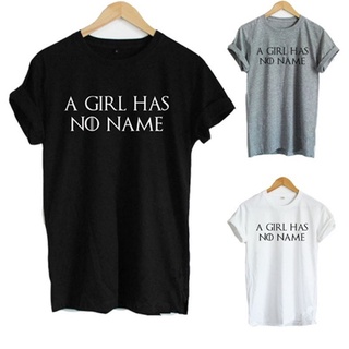 una chica no tiene nombre camiseta camisetas arya stark camisas cita got camisa mujeres casual algodón divertido top tee negro camisetas