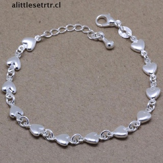 alittlesetrtr: pulsera de cadena para mujer, chapado en plata, joyería, pulseras elegantes, brazaletes [cl]