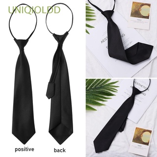 uniqioldd slim corbata sedosa corbata corbata accesorios de ropa clip en negro liso cuello estrecho