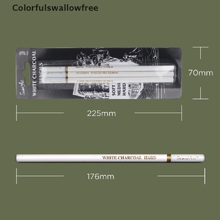 Colorfulswallowfree 3 Lápices De Carbón Blanco Para Dibujar Pintura Dibujo BELLE