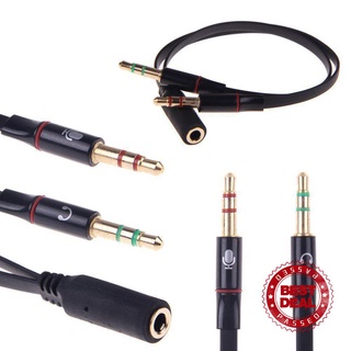 Mm estéreo hembra a 2 auriculares macho micrófono Y divisor adaptador de Audio para PC Cable Q3T3