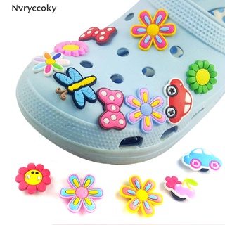 Nvryccoky 20Pcs Crocs Jibbitz estilo aleatorio PVC lindo dibujos animados zapatos encanto para Crocs Slipper BR