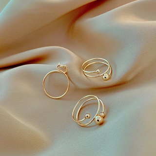 2021 estilo coreano anillo conjunto anillo simple europeo y americano de la moda personalidad salvaje anillo retro/moda