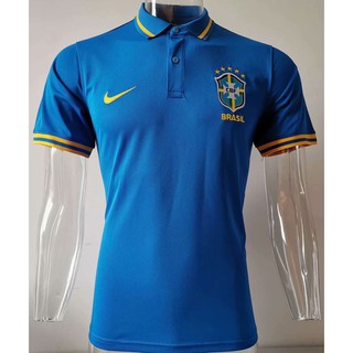 Camisa Polo 2020 2021 Brasil amarilla fútbol Azul (2)