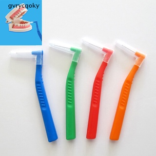 [gvry] 5 pzs cepillos de dientes interdentales en forma de l/cepillo dental suave/cuidado oral interdental