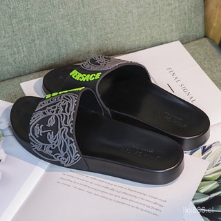 LKX🔥Venta🔥Versace Zapatillas para hombre Sandalias informales clásicas de moda Zapatillas de playa multifuncionales para hombre de alta calidad (5)