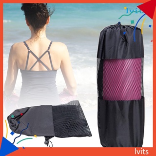LVIT 1/5Pcs Portable Gym Fitness Yoga Mat Blanket Carry Pouch Mesh Net Shoulder Bag