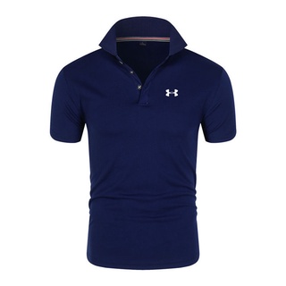 Nuevo Under Armour hombres manga corta Polo camiseta verano negocios Casual solapa moda Golf Polos camisa de tenis