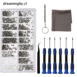 dreamingby.cl Eyeglass Repair Tool Kit Glasses Precision Screwdriver Set with Eyeglass Screws Kit and Curved Tweezer in Assorted Size