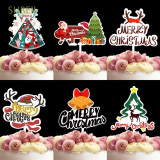 SUBEII Party Decorativo Feliz Navidad Suministros Para Hornear Decoración De Tartas De Cumpleaños Regalos De Pastel De