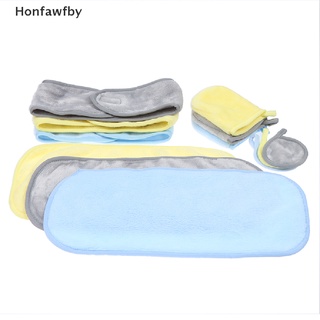 Honfawfby 4Pcs Facial Makeup Removal Towel Microfiber Cloth Pads Cleansing Wipes Golves *Hot Sale