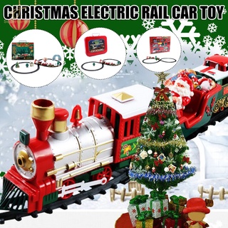 navidad eléctrica música juguete tren tren coche diy asamblea pequeño tren juguete niños eléctrico coche educativo juguete
