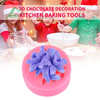 (municashop) molde de silicona 3d rosa artesanal cocina hornear pasteles galletas fondant chocolate herramientas