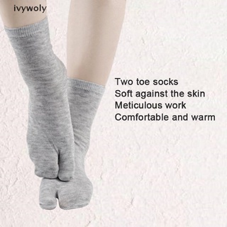 Ivywoly 2pair Japanese Style Tabi Toe Socks Cotton Men Women Bamboo Fiber Socks CL