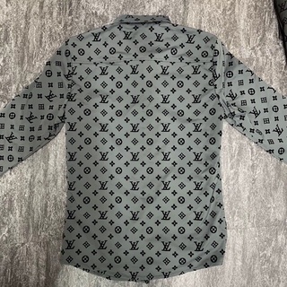 ! ¡Louis Vuitton! blusa cómoda a cuadros de moda camisas botón camisas (5)