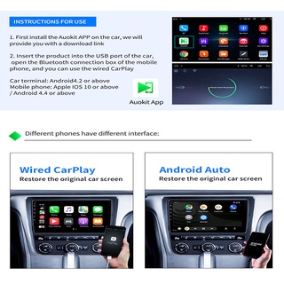 {FCC} Dongle/reproductor de navegación automática Universal para automóvil/adaptador USB IOS/Android CarPlay (7)