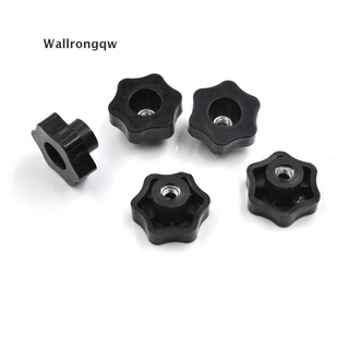 Wqw> 4Pcs M6 Female Thread Star Shaped Head Clamping Nuts Knob with through-hole well