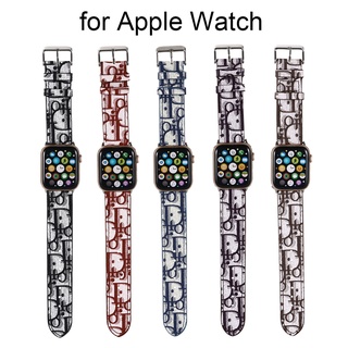 Dior colorido Apple Watch correa de cuero PU deporte reloj banda de repuesto para iWatch Series 3 4 5 6 7