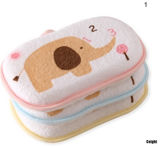 (cei) grifo toalla de bebé accesorios de ducha bebé esponja de algodón frotar cuerpo lavado lindo niño cepillo cepillos de baño esponjas,