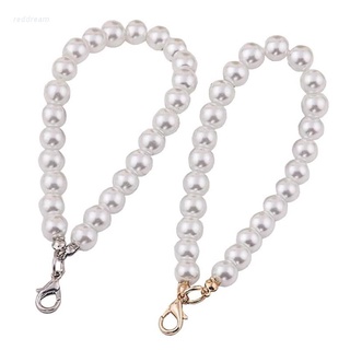 redd 5pcs perla sintética correa de cadena para cartera perlas blancas cordón llavero correas de mano kit para llaves de bolso