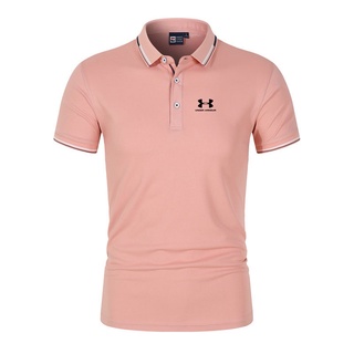 Nuevo Polo de los hombres de la oficina de negocios Casual camiseta Under Armour moda solapa Golf Polos camisa de tenis