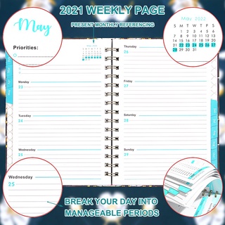 2022 cuaderno planificador Espiral/libro A5 Notepad/diario/hombre/Agenda/diario/escuela/oficina (2)