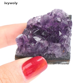 ivywoly natural amatista racimo de cuarzo cristal mineral espécimen piedra curativa áspera mineral cl