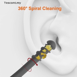 [nuevo] Herramienta de eliminación de cera de silicona para orejas, palillos de limpieza, removedor de orejas, hisopo espiral [Yescont]