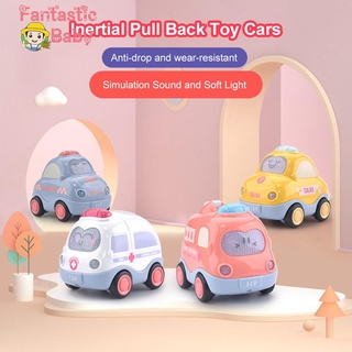 Fbaby_nuevo coche juguete Mini tire hacia atrás vehículo móvil camión de bomberos Taxi para niños
