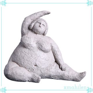 Home Yoga Decor Resin Fat Woman Sculpture Statue Ornament Gifts Decoration