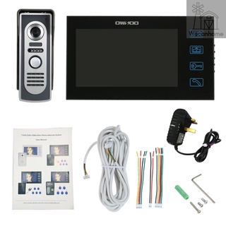 Owoo Kit De Interfone/video/puerta/teléfono De 7 pulgadas/pantalla táctil/impermeable/Monitor De interiores/visión nocturna/seguridad (9)