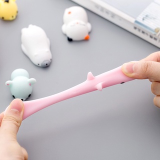 20 piezas Mochi Squishy juguetes Kawaii regalos para fiestas favores para niños Mini cena lindo animales alivio del estrés juguete (2)