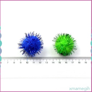 50 piezas 3 cm multicolor brillante bolas poms bola de arte de navidad artesanía purpurina
