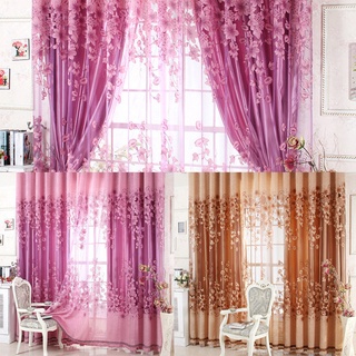 ☄Floral Half Shading Curtain Window Treatment for Living Room Bedroom Decor☄