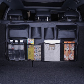 Bi asiento trasero organizador multibolsillo de gran capacidad impermeable de malla/Faux bolsillo de cuero coche bolsa de almacenamiento para coche (2)