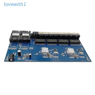 Módulo convertidor De Fibra Óptica Gigabit Ethernet Switch Ethernet 1000m 8 Rj45 puerto Down-Link 2 puerto De Fibra Sc Up-Link