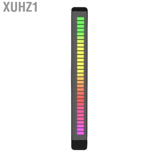 xuhz1 rgb control de sonido ritmo luces 32 leds 18 colores reducción de ruido usb recargable para coche sala de juegos dj estudio (1)