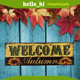 Placa De madera Para tienda De otoño y Hello/Harverte/Fácil De instalar
