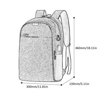 {Fa} mochila de carga USB antirrobo para hombre y mujer/funda para Laptop/Notebook (5)