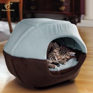 Invierno gato perro cama casa plegable suave cálido Animal cachorro cueva dormir alfombrilla nido perrera suministros para mascotas
