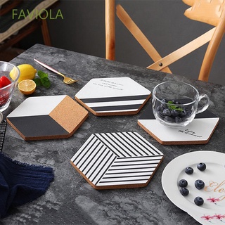 FAVIOLA Heat-insulated Placemat Dinner Pot Holder Table Pad Tableware Cork Table Decoration Trivets Coaster Home Cup Mat
