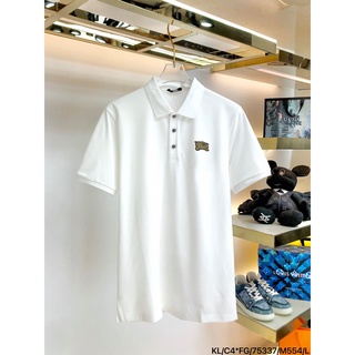Original 2021 Latest Burberry Men's White Short Sleeve Polo Shirts Size: M-3XL 001744