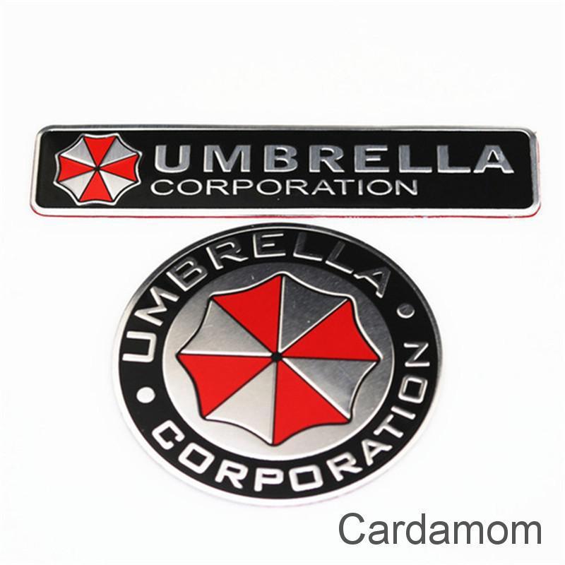 [3c & bi] 3d aleación de aluminio paraguas corporation resident evil calcomanías decoraciones insignia comprarlo ahora