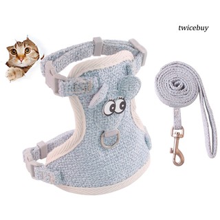Tb+chaleco/collar suave De lino con guía Para mascotas/gatitos/gatitos/perros