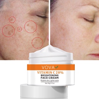 【JM】30ml Face Brighten Cream Effective Activate Skin Vitality Natural Extract Vitamin C Remove Dark Spots Facial Whitening Cream for Home