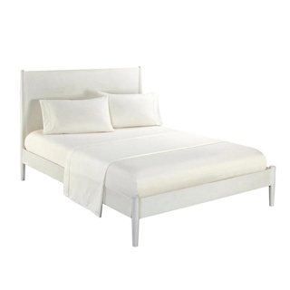 ♧Zf✪Juego de ropa de cama, estilo europeo, Color sólido con fundas de almohada, accesorio de sábana de cama doble